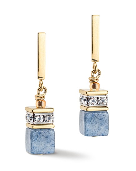 Coeur de Lion GeoCUBE® Iconic Precious earrings light blue 4605/21-0720