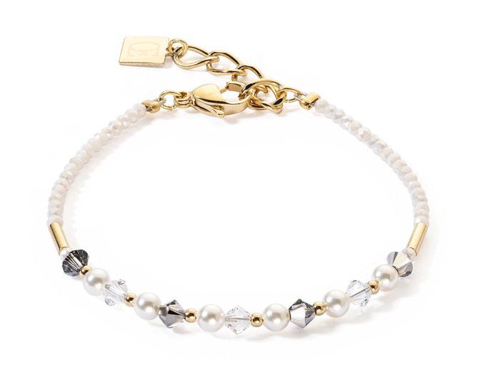 Coeur de Lion Princess Pearls Bracelet Grey-Crystal 6022/30-1218