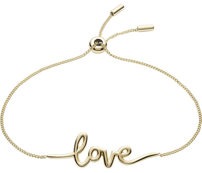 FOSSIL Love Collection Gold-Tone Stainless Steel Chain Bracelet JF03339710