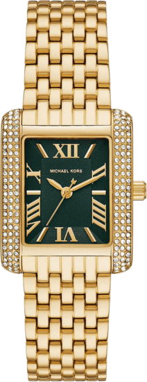 Michael Kors Petite Emery Pavé Gold-Tone Watch MK4742