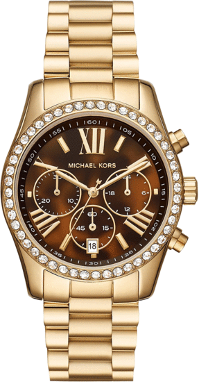 Michael Kors Lexington Pavé Gold-Tone Watch MK7276