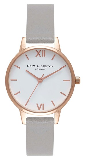 Olivia Burton White Dial Grey & Rose Gold Watch OB16MDW05
