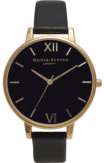 OLIVIA BURTON Big Dial Black And Gold Watch OB15BD55