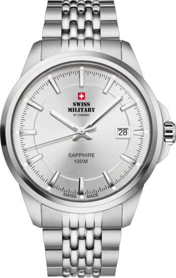 SWISS MILITARY BY CHRONO Classic Steel Watch for Men SM34104.02