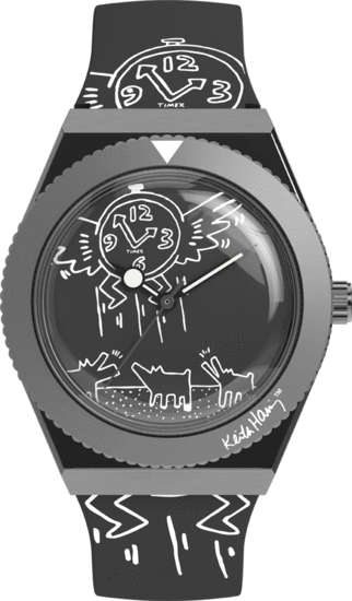 Q Timex x Keith Haring 38mm Synthetic Rubber Strap Watch