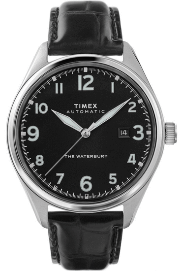 TIMEX Waterbury Traditional Automatic 42mm Leather Strap Watch TW2T69600