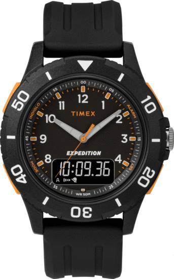 TIMEX Expedition Katmai Combo 40mm Black Resin Strap Watch TW4B16700