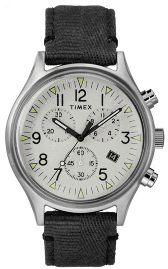 TIMEX MK1 Steel Chronograph 42mm Fabric Strap Watch TW2R68800