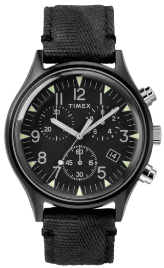 TIMEX MK1 Steel Chronograph 42mm Fabric Strap Watch TW2R68700