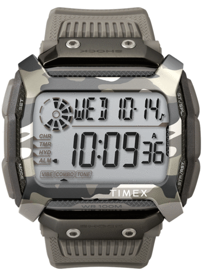 TIMEX Command Shock 54mm Resin Strap Watch TW5M18300