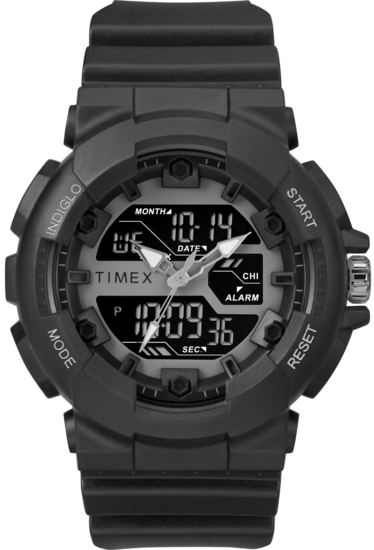 TIMEX The HQ DGTL™ 50MM Resin Strap Combo Watch TW5M22500
