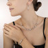 Coeur de Lion Necklace Swarovski® Crystals & stainless steel rose gold-silver 4938/10-1631