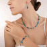 Coeur de Lion GeoCUBE® Necklace blue-green 2838/10-0705